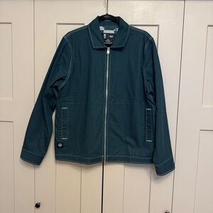 Globe Deep Green Utility Jacket Men’s Large | Workwear Zip Overshirt